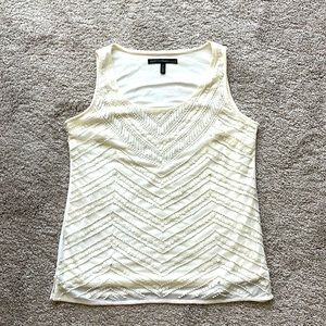 🌸2/$30 WHBM Cream Sequin Top